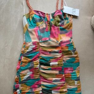 Chain Strap Print Dress